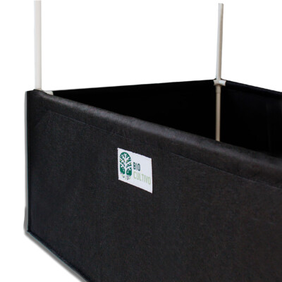 Cama de cultivo 200 litros com estrutura de PVC e tecido respirável