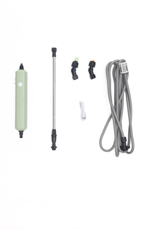 Pulverizador automático extensível com engate rápido e bateria recarregável via USB