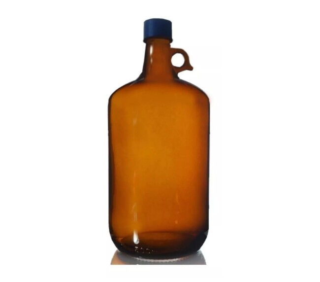 Garrafão de vidro ambar  4 Lt