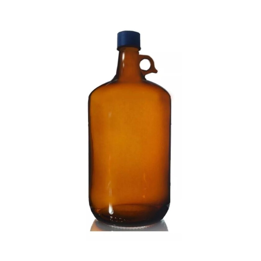Garrafão de vidro ambar  4 Lt