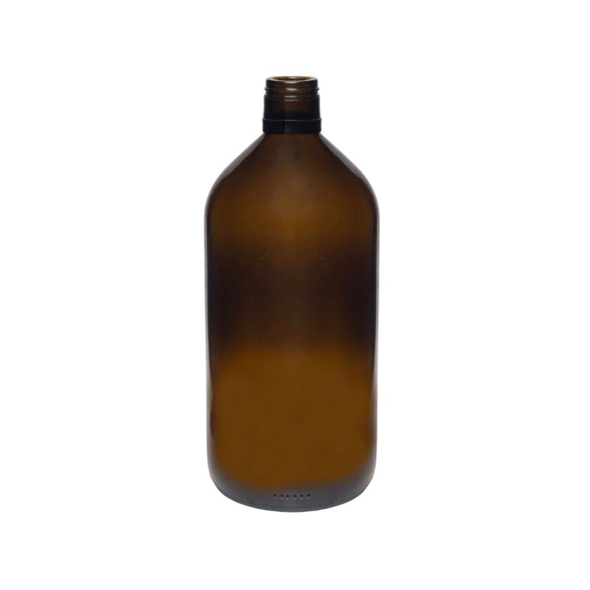 Garrafa de vidro ambar  para pendentes 1.1 litros